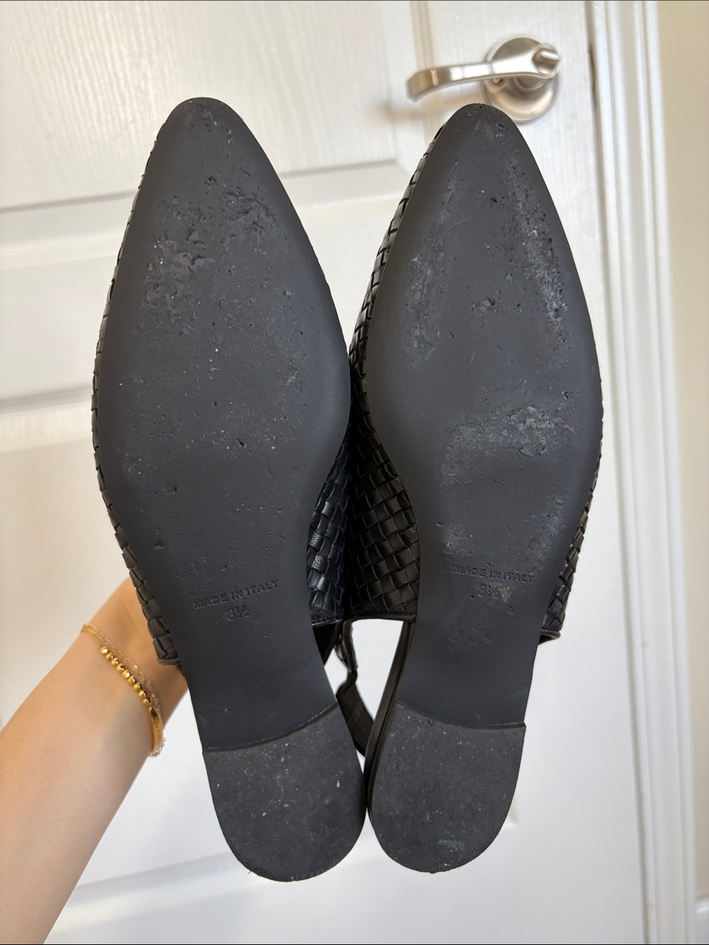 Everlane The V Slingback Black Woven Flat 8.5 - Picture 5 of 8